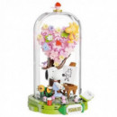 Maqueta de Construcción Figurita Snoopy Artista Sakura  PANTASY
