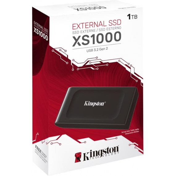 Disco Duro KINGSTON Ssd Externo 1TB USB 3.2 Negro