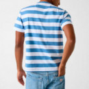 Camiseta a Rayas con Logotipo  GUESS