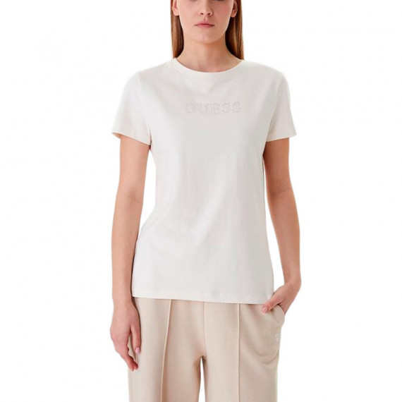 Camiseta con Logo de Strass  GUESS