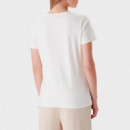 Camiseta con Logo de Strass  GUESS