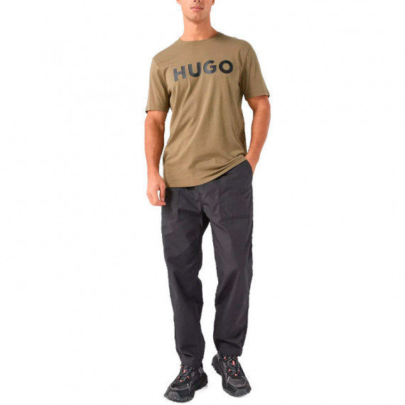 Camiseta de Punto de Algodón con Logo Estampado  HUGO BOSS