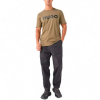 Camiseta de Punto de Algodón con Logo Estampado  HUGO BOSS