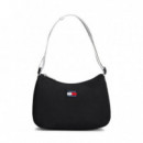 Bolso Essential con inscripción en bandolera