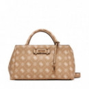 Bolso Carrie Logo Girlfriend Satchel Biscotti  GUESS