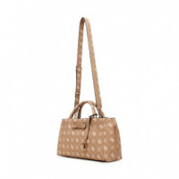 Bolso Carrie Logo Girlfriend Satchel Biscotti