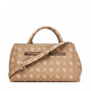 Bolso Carrie Logo Girlfriend Satchel Biscotti  GUESS