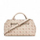 Bolso Carrie Logo Girlfriend Satchel Biscotti  GUESS