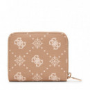 Cartera Carrie Logo Small Zip Around  GUESS