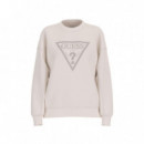 Sudadera con Logo Triángulo de Strass de GUESS