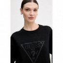 Sudadera con Logo Triángulo de Strass de GUESS
