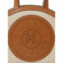 KARL LAGERFELD - k/circle sm tote raffia mesh - 1an - B2W30019/1an