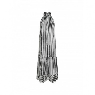 KARL LAGERFELD - maxi cotton stripe dress - 2ne - B2W13029/2ne
