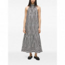 KARL LAGERFELD - Maxi Cotton Stripe Dress - 2NE - B2W13029/2NE
