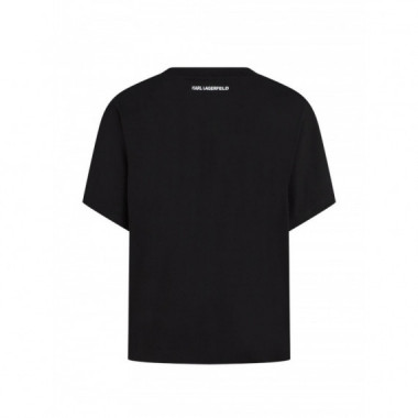 KARL LAGERFELD - rope logo t-shirt - 999 - B2W17020/999