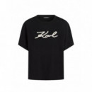 KARL LAGERFELD - Rope Logo T-shirt - 999 - B2W17020/999