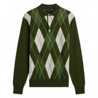 TOMMY HILFIGER - Argyle Ls Rugby - M1Q - F|MW0MW42614/M1Q
