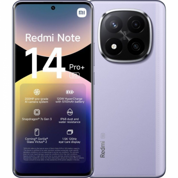 Redmi Note 14 Pro+ 5G 256GB 8GB Ram Blue  XIAOMI