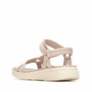 XTI Sandalia de Mujer 145463- Beige