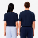 Camiseta de Algodón Grueso Bordado  LACOSTE