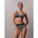 Stretch Thong - Graphic Monogram Microfibre de CALVIN KLEIN