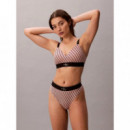 Stretch Thong - Graphic Monogram Microfibre de CALVIN KLEIN