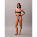 Stretch Thong - Graphic Monogram Microfibre de CALVIN KLEIN