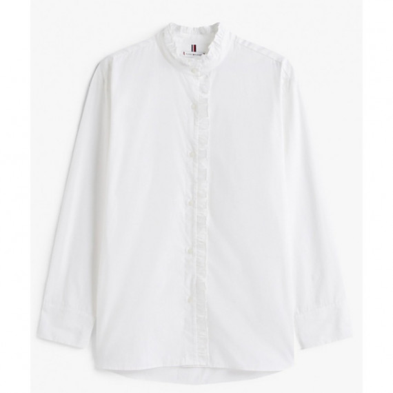 TOMMY HILFIGER - Poplin Ruffle Shirt - Ycf - F|WW0WW46848/YCF