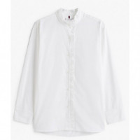 TOMMY HILFIGER - Poplin Ruffle Shirt - Ycf - F|WW0WW46848/YCF