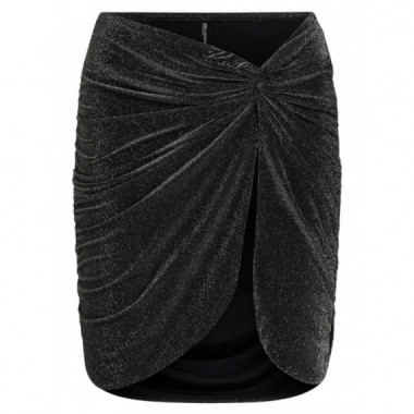 KARL LAGERFELD - Signature Lurex Short Pareo - 919 - B1W46017/919