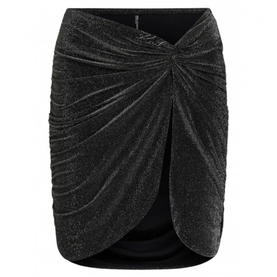 KARL LAGERFELD - Signature Lurex Short Pareo - 919 - B1W46017/919