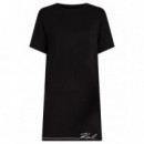 KARL LAGERFELD - Signature T-shirt Pj Dress - 999 - B1W45009/999