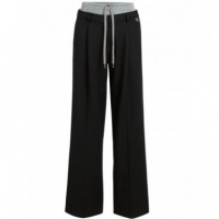 KARL LAGERFELD - Ikon Double Waistband Pants - 969 - B1W10007/969