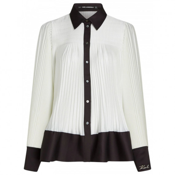 KARL LAGERFELD - Pleated Fluid Blouse - 461 - B1W11008/461
