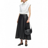 KARL LAGERFELD - Stud Detail Poplin Shirt - 100 - B1W11017/100