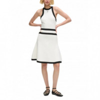 KARL LAGERFELD - Belt Detail Knit Dress - 101 - B1W13004/101