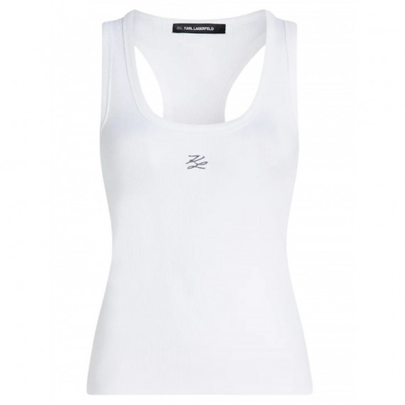 KARL LAGERFELD - Ribbed Tank Top - 100 - B1W17015/100