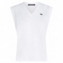 KARL LAGERFELD - Ikon V-neck Tank - 100 - B1W17036/100