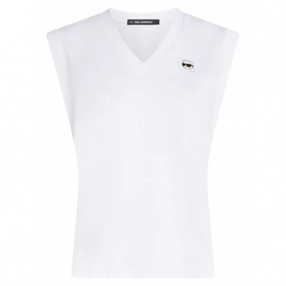 KARL LAGERFELD - Ikon V-neck Tank - 100 - B1W17036/100