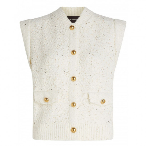 KARL LAGERFELD - Boucle Knit Vest - B09 - B1W18003/B09
