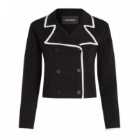 KARL LAGERFELD - Contrast Knit Cardigan - 998 - B1W18004/998