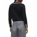 KARL LAGERFELD - Contrast Knit Cardigan - 998 - B1W18004/998