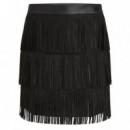 KARL LAGERFELD - Fringe Mini Skirt - 999 - B1W12012/999