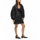 KARL LAGERFELD - Fringe Mini Skirt - 999 - B1W12012/999