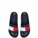 TOMMY HILFIGER - CORE HILFIGER FLAG POOL SLIDE - DW5 - F|FM0FM05798/DW5
