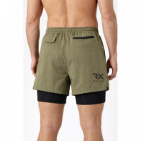 Pantalón Corto Malla Rx Verde Militar  RX HEAVY CORP