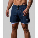 Pantalón corto malla RX azul