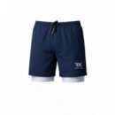 Pantalón corto malla RX azul