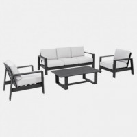 Conjunto de Jardín Lounge ártico Antracita – Conjunto de Jardín de Aluminio 4 Piezas Terrazza Collection®  TERRAZZA COLLECTION