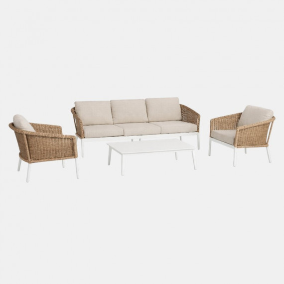Conjunto de Jardín Lounge Atlantic Natural  Fibra y Aluminio Terrazza Collection®  TERRAZZA COLLECTION